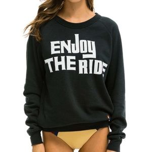 Aviator Nation Enjoy The Ride Sweatshirt in Charcoal